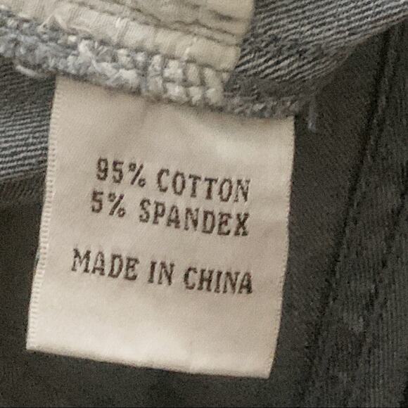 Cache Shorts Blue Denim Brushed Silver Shimmer Knee Length Bermuda Shorts Size 4 - Picture 10 of 12